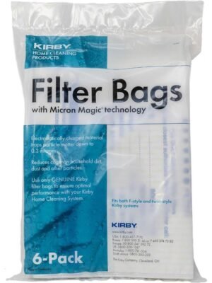 Kirby Micron Magic Hepa Cloth F Vacuum Bags 6pack - (F-Style)