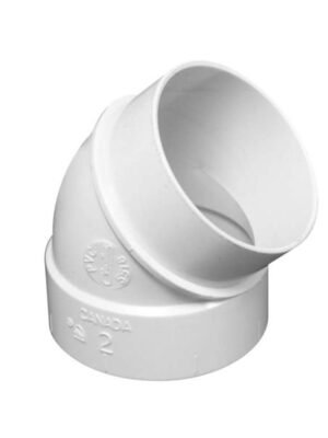 45 Degree Spigot Central Vacuum Fitting