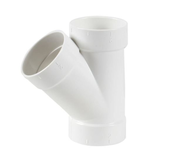 45 Degree Y Central Vacuum Fitting